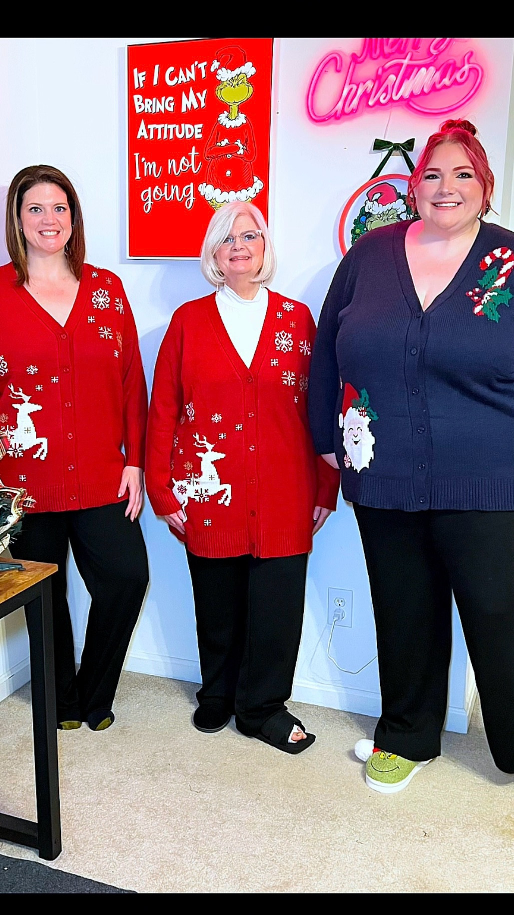 Rockin Around the Christmas Tree with my favorite elves 🎅🏻🎄🎁 

Can you guess which one of us is Santa’s favorite?!🎅🏻(Hint: It’s obviously me, duhh 💁🏻‍♀️😂)

How festive & cute are these two holiday graphic tees & these holiday cardigan sweaters from @womanwithin ?!😍🎅🏻🎄❄️ Dress them up or down, you’ll be festive the whole season round! 🫶🏻 And let’s not forget about these black Stretch Ponte Knit Pull On Wide Leg Pants! They are SUPER comfy and can be worn so many different ways! 🙌🏻

Which team are you… Team Holiday Dog Graphic Tee, Team Holiday Henley, or Team Holiday Sweaters?! Take the poll below to vote for your favorite! 🤩

#womanwithin #womanwithinambassador #plussizeholiday #plussizestyle #holidayfashion #sameoutfitdifferentsize #holidayattire #matchingoutfits #plussizefashion

#LTKPlusSize #LTKMidsize #LTKHoliday