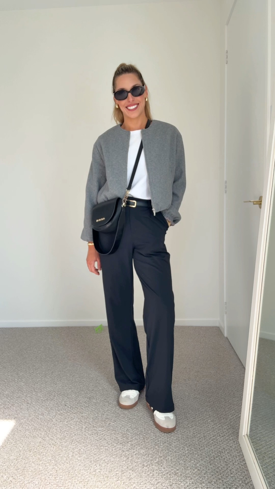 Comfy but still styled 🖤 One of my favourite outfit formulas for busy days - a classic white tee, stretchy black pants, sneakers and a bomber jacket. Easy enough for school drop-off and errands, but still feels like I’ve made an effort! Linking the full look here 🤍

#LTKaustralia #LTKspring #LTKwinter