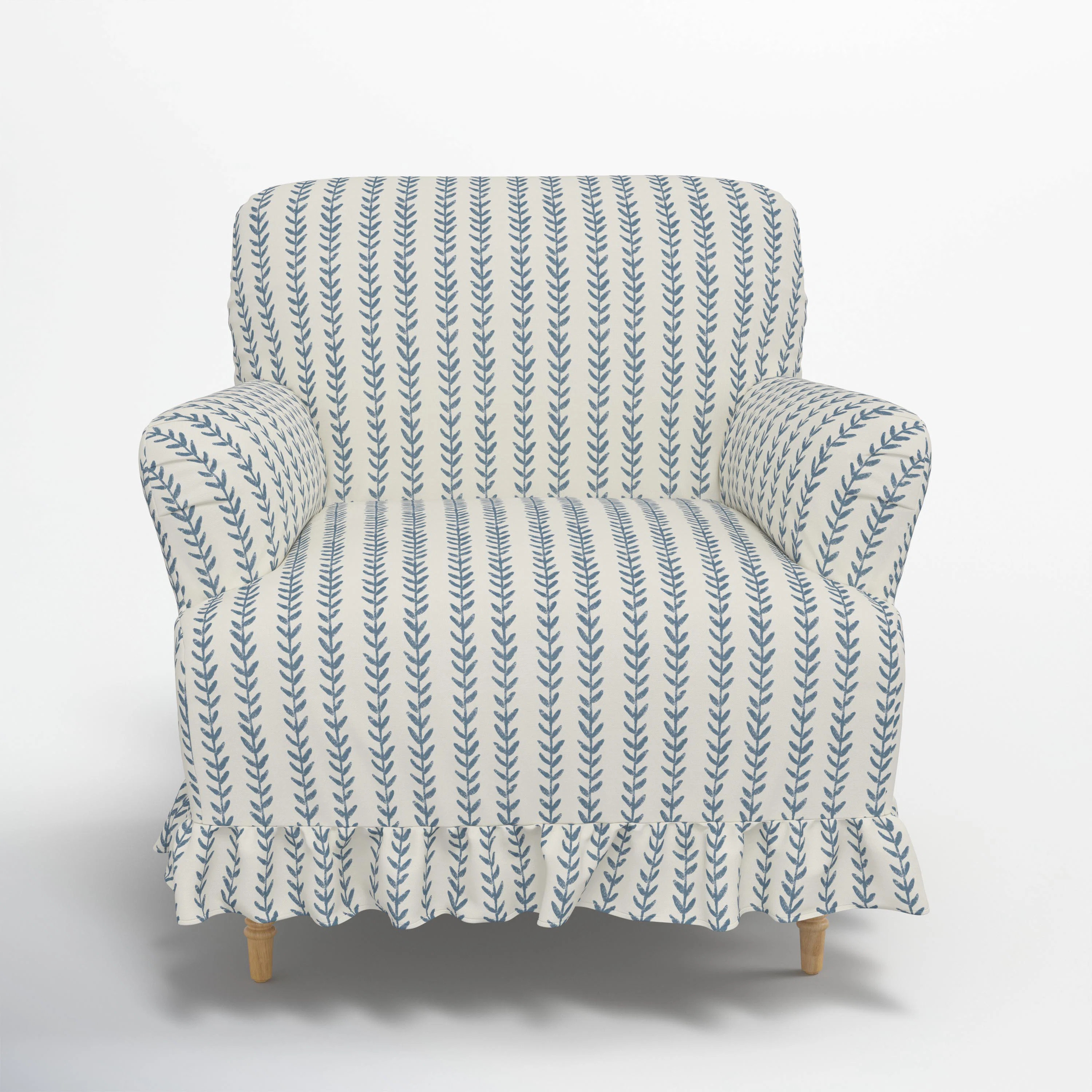 Maggie Ruffle Slipcover Armchair | Birch Lane