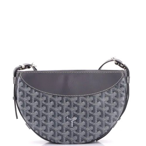 Pre-Owned Goyard Hirondelle Shoulder Bag Coated Canvas and Leather in Grey at Nordstrom, Size X-Small | Nordstrom