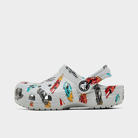 Crocs Kids Toddler Race Car Classic Clog Shoes in Grey Multi Size: 4.0 | JD Sports (US)