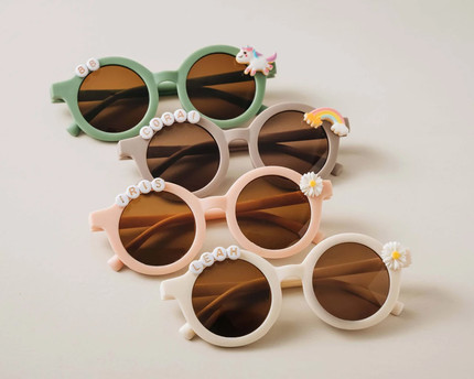 Click for more info about Unicorn Baby Sunglasses | Flower Girl Custom Name Sunglasses | Birthday, Easter Gift for Toddler ...