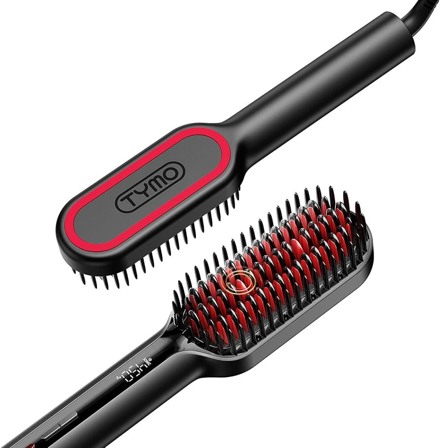 TYMO Hair Straightener Brush - Upgraded Ionic Compact Straightening Brush for Women with Wave-Des... | Amazon (US)