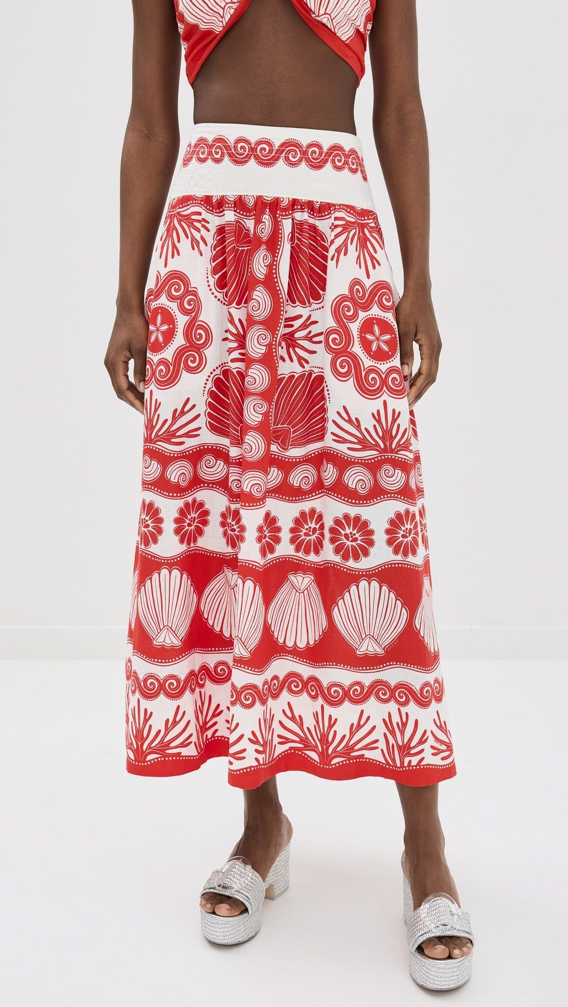 Ainika Shell Red Skirt | Shopbop