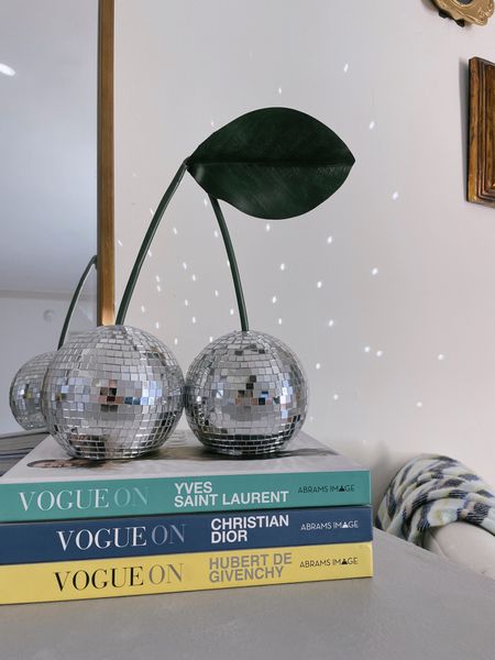 Etsy sofiest designs Silver Cherry Disco Ball, gift ideas, home decor, living room decorations, bedroom, fun home accents, pink and red, coffee table book from Amazon, Vogue on Yves Saint Laurent, under $15, budget friendly, affordable, colorful decor, gift ideas, harry styles

#LTKGiftGuide #LTKunder100 #LTKhome