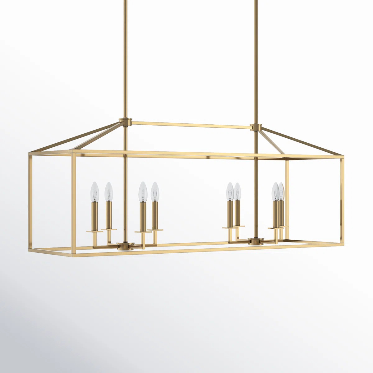 Ellis 8-Light Dimmable Metal Linear Chandelier | Wayfair North America
