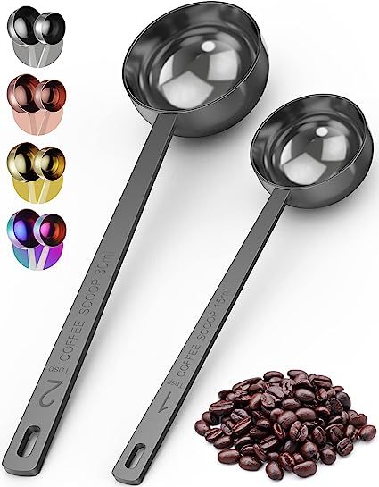 Orblue Premium Coffee Scoop Set - 1 Tbsp (15ml) & 2 Tbsp (30ml) Measuring Tablespoon - Stainless ... | Amazon (US)