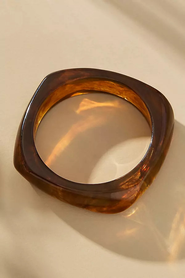 Square Resin Bangle Bracelet | Anthropologie (US)