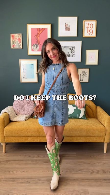 Do I keep them?! 
.
.
Cowboy boots 
Nashville 
Country concert
Denim dress 
.
Use code BESTIES to save 30% on the boots! ⭐️⭐️⭐️⭐️⭐️
They are unbelievably coolant fit TTS. Oh and they are super fun! 
.
Dress fits small. Size up one!

#LTKsalealert #LTKfindsunder50 #LTKover40