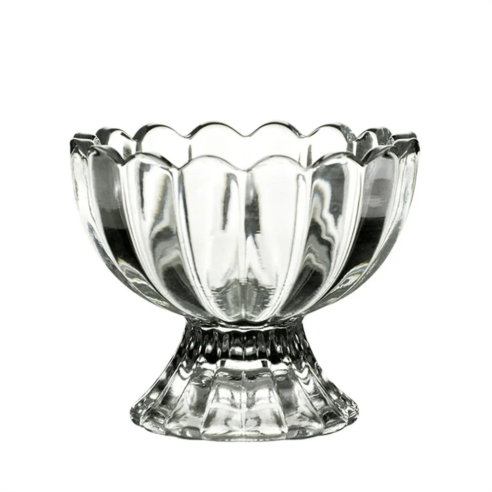 Butter Dish Flower Shape in Glass for Kitchen Ice Cream Cups Dessert Plates | Walmart (US)