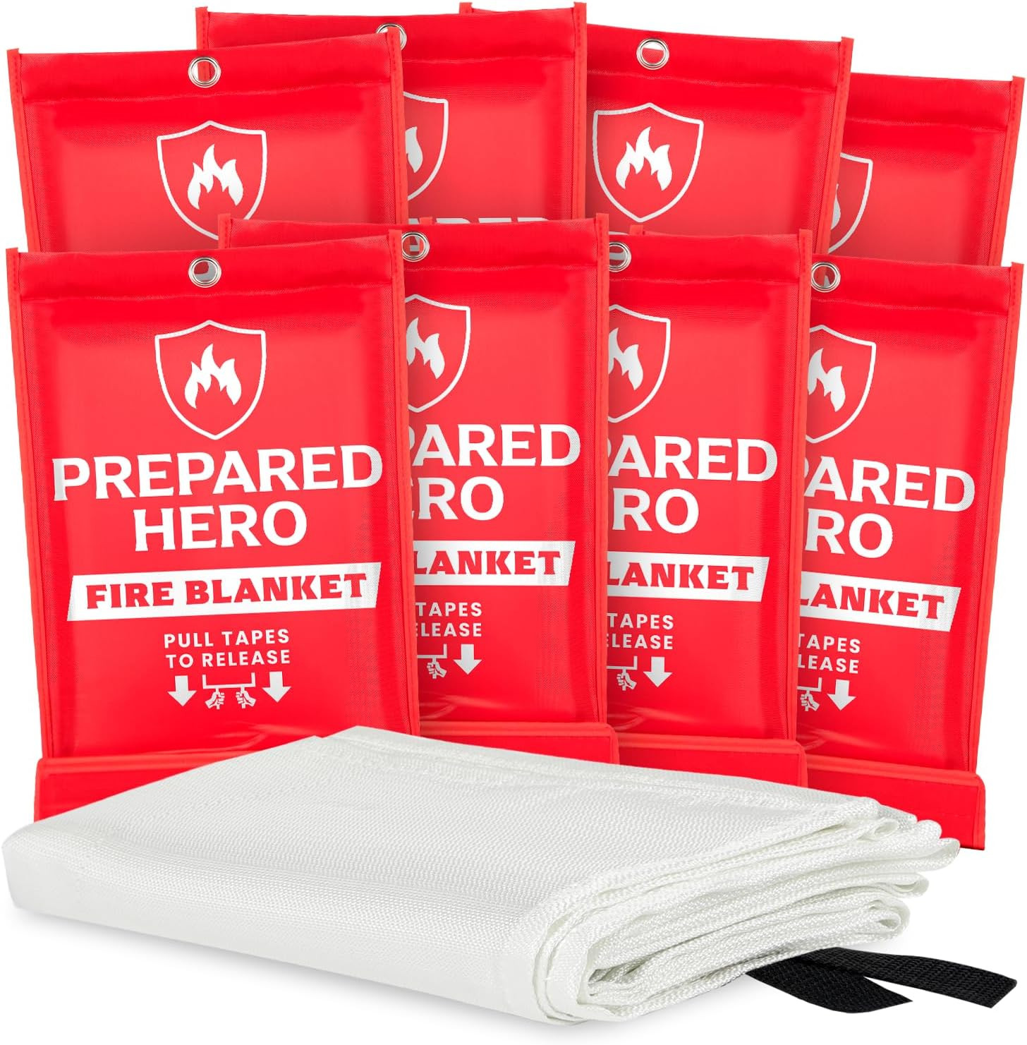 Prepared Hero Emergency Fire Blanket, Kitchen & Home, 39 x 39 in, 8 Pack | Amazon (US)