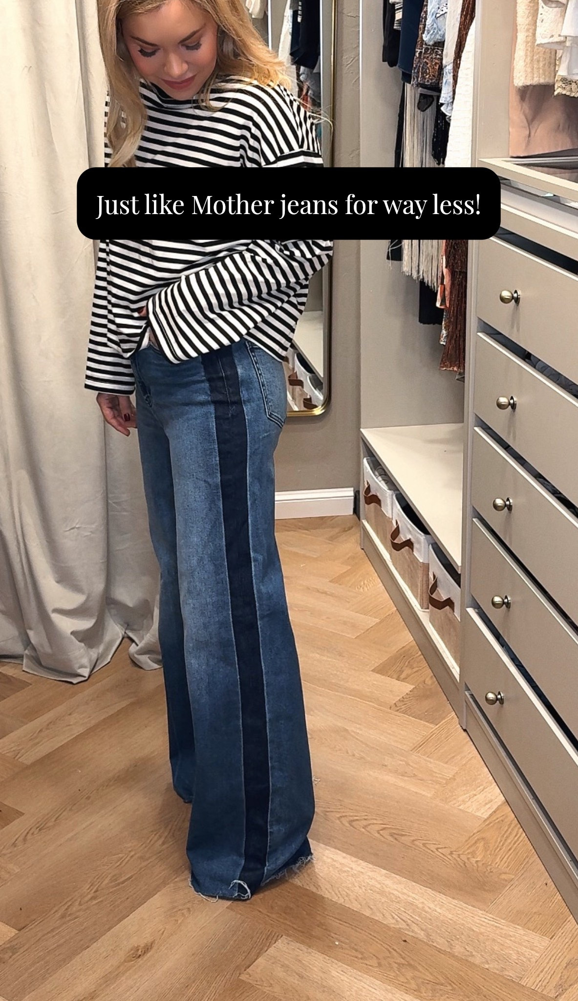 Jeans
Wide leg jeans
Stripe top


#LTKSeasonal #LTKdayinmylife #LTKootd