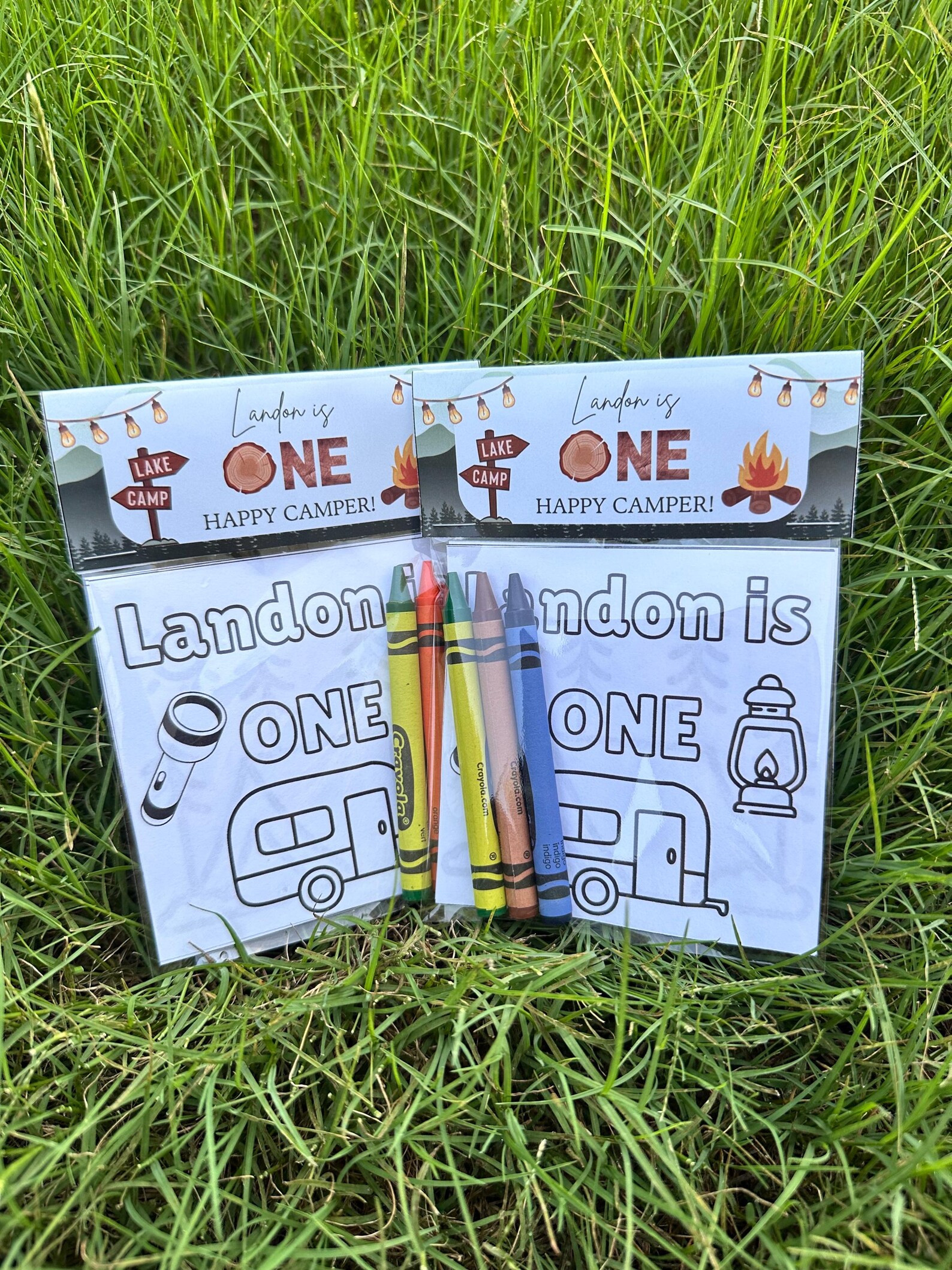 One Happy Camper Party Favors for Kids Birthday, Boy First Birthday Coloring Packs, Happy Camper ... | Etsy (US)