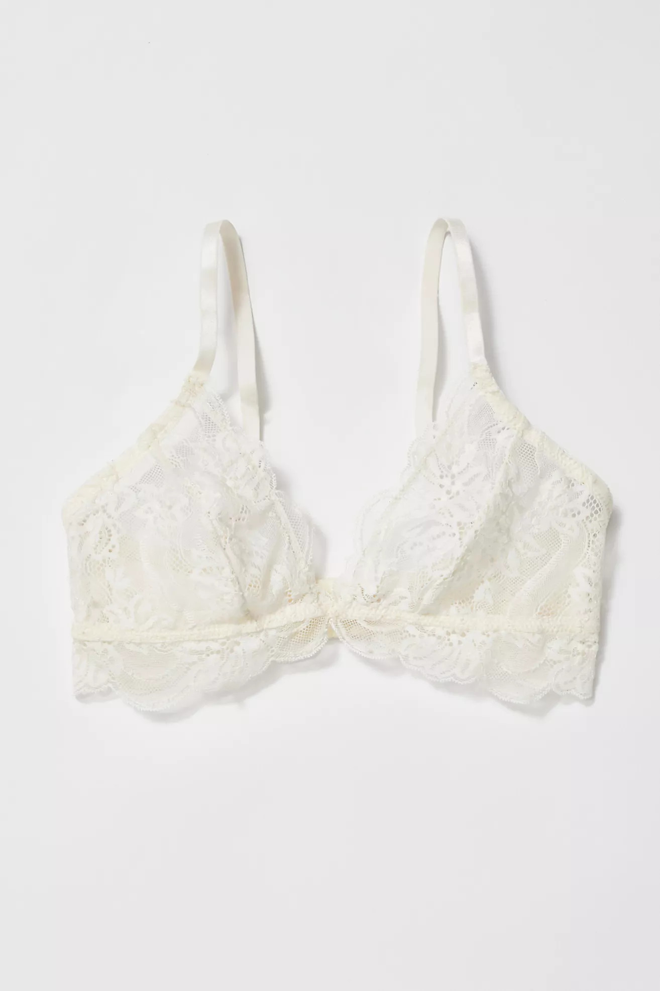 Last Dance Sheer Lace Plunge Triangle Bralette | Free People (Global - UK&FR Excluded)