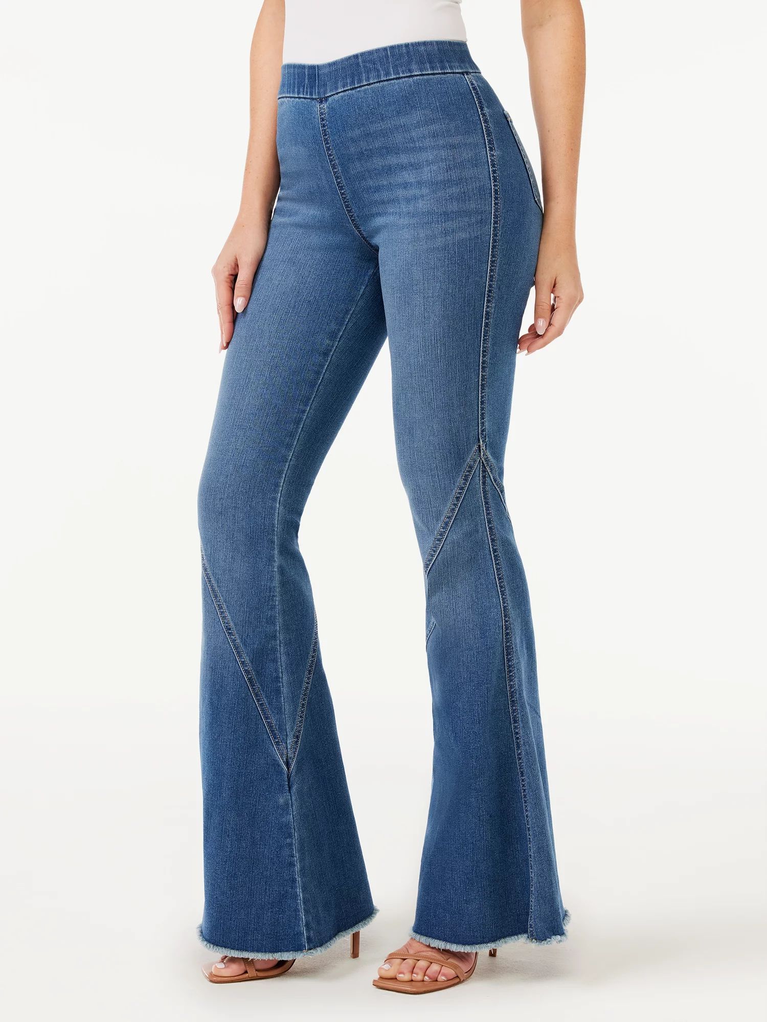 Sofia Jeans Women's Melisa High Rise Super Flare Pull On Jeans | Walmart (US)