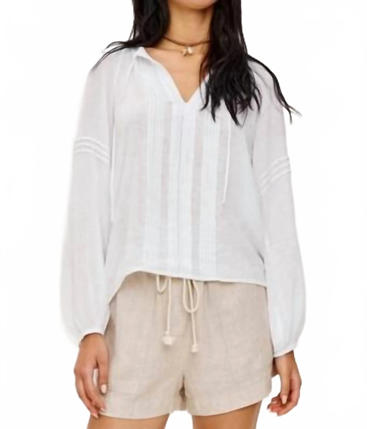 Naples Blouse In White | Shop Simon