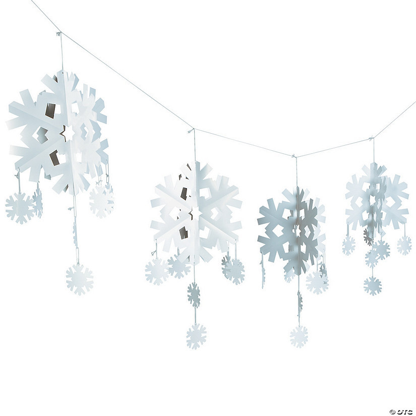 10 Ft. Dimensional Snowflake Garland | Oriental Trading Company
