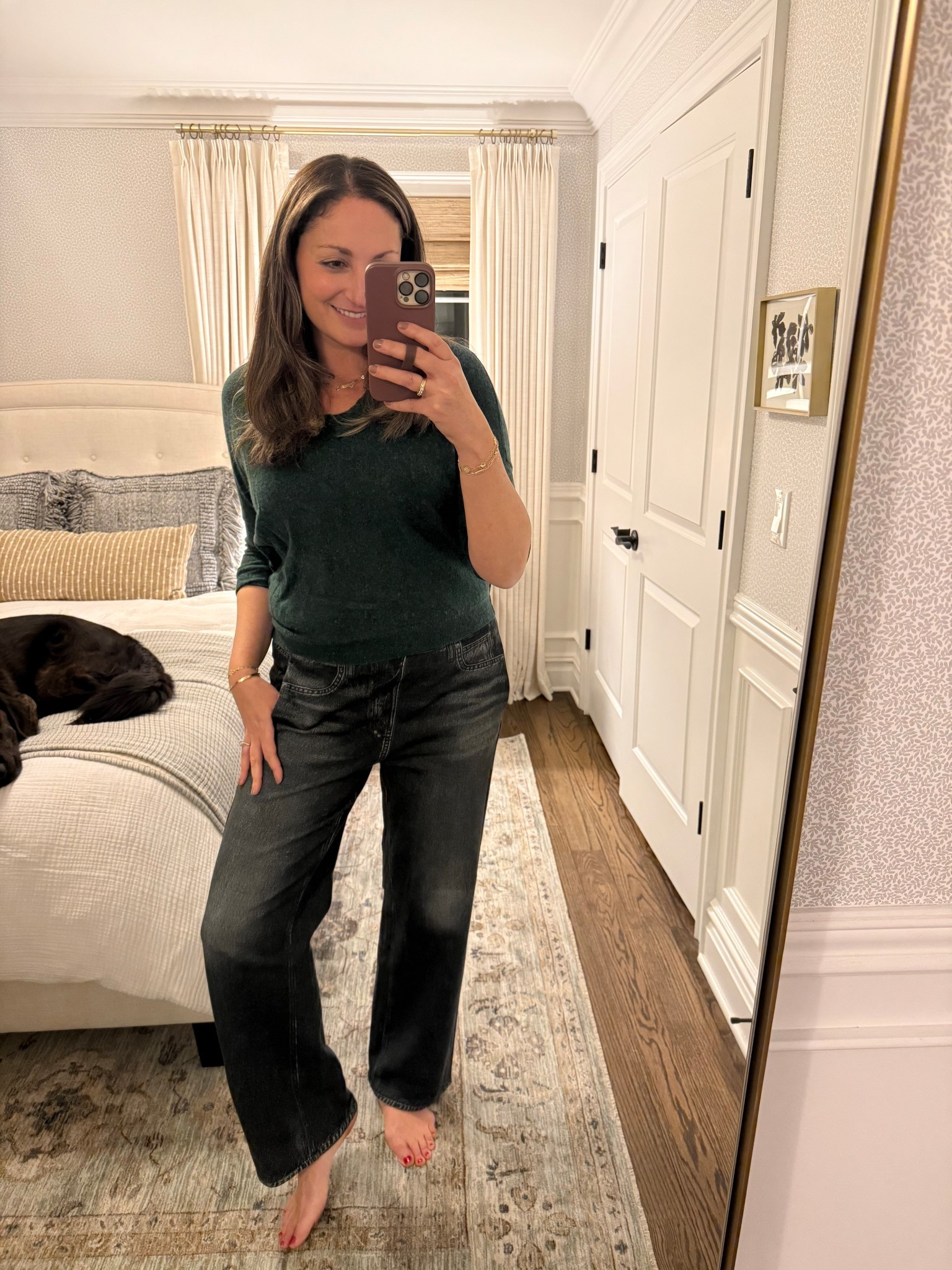 OOTD! Heading out to dinner with friends and these fleece-lined Miramar jeans are SO comfortable! They look like jeans but feel like sweatpants. Size down one size! 

#LTKHome #LTKSeasonal #LTKootd