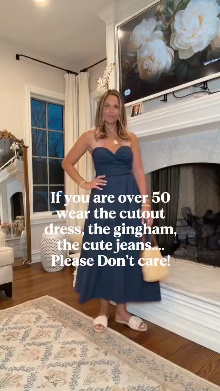 If you’re over 50, wear the cutout dress, the gingham, the cute jeans, and anything else that makes you feel good. Don’t talk yourself out of something you love just because of a number. Confidence will always look better than playing it safe. s

#LTKMidsize #LTKOver40 #LTKSeasonal
