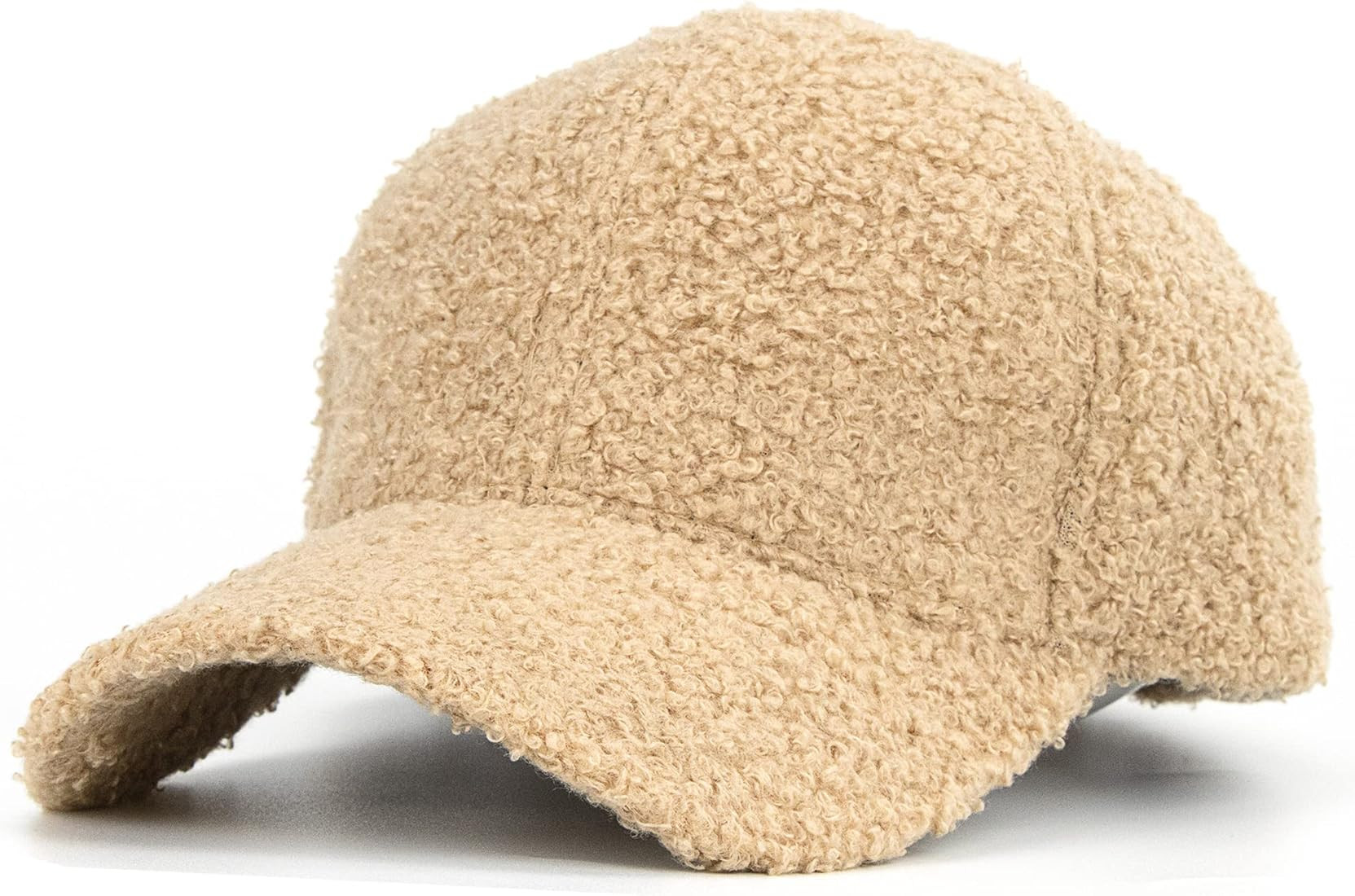 Lamb-Wool Baseball-Caps Warm-Winter Teddy-Fleece Hip-Hop Cap for Men Women Outdoor Travel | Amazon (US)