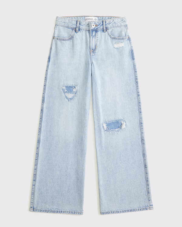 high rise ultra wide leg jeans | Abercrombie & Fitch (US)