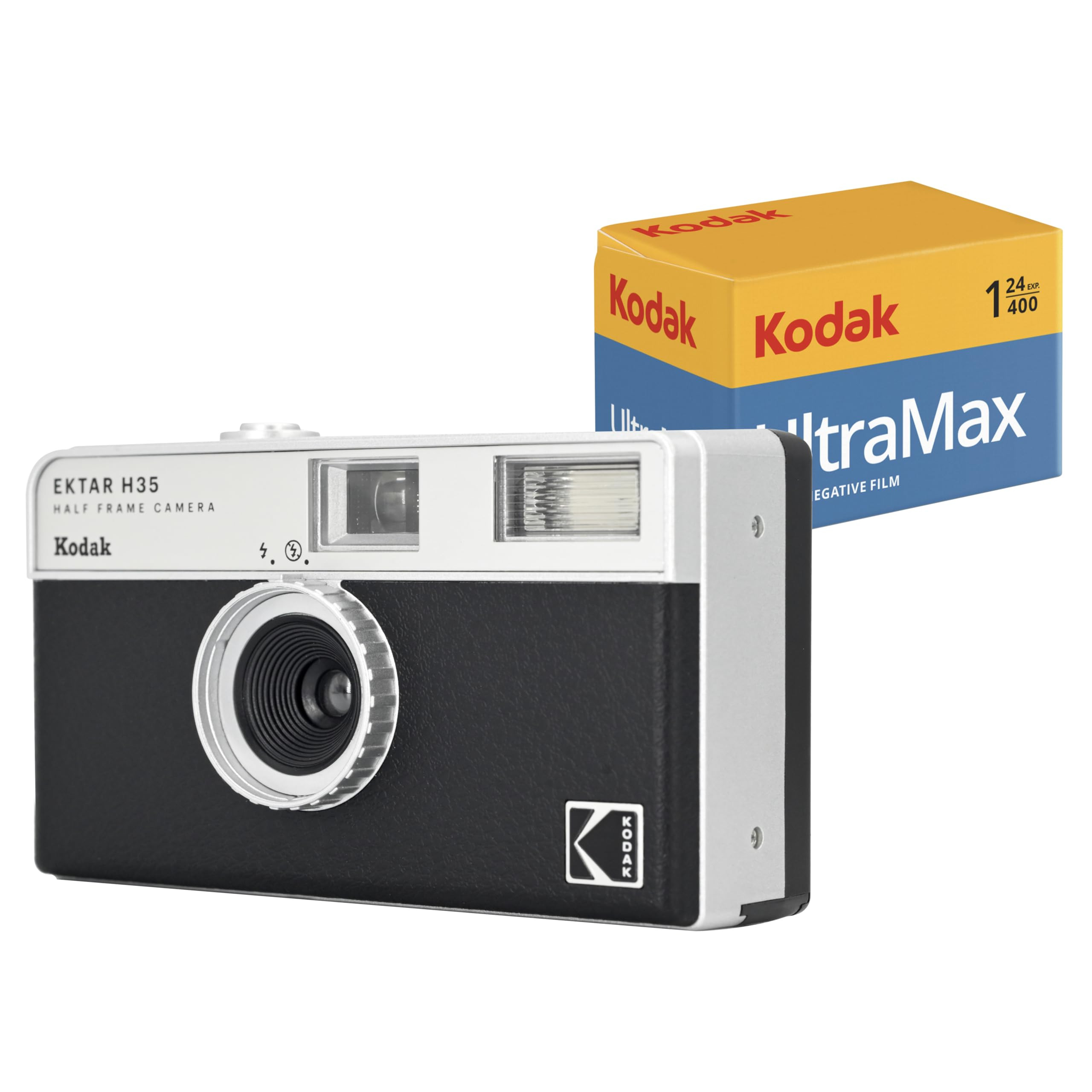Kodak EKTAR H35 Half Frame Film Camera (Black, Bundle with 24exp Film) | Amazon (US)