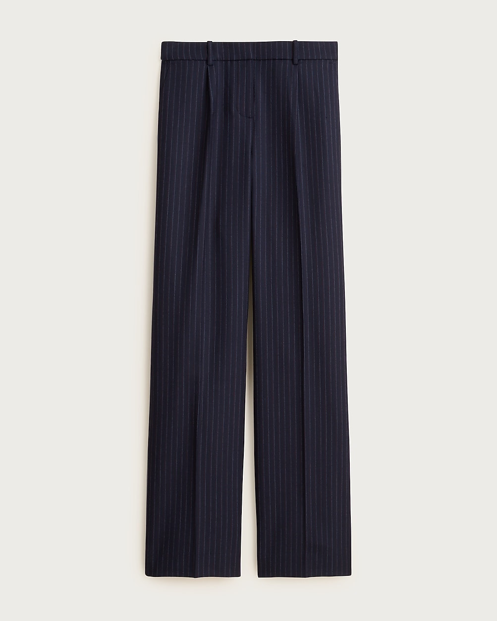 Relaxed-fit pleated pant in pinstriped wool blend | J. Crew US