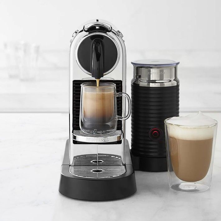 Nespresso CitiZ &amp;amp; Milk Espresso Machine by De'Longhi, Chrome | Williams-Sonoma