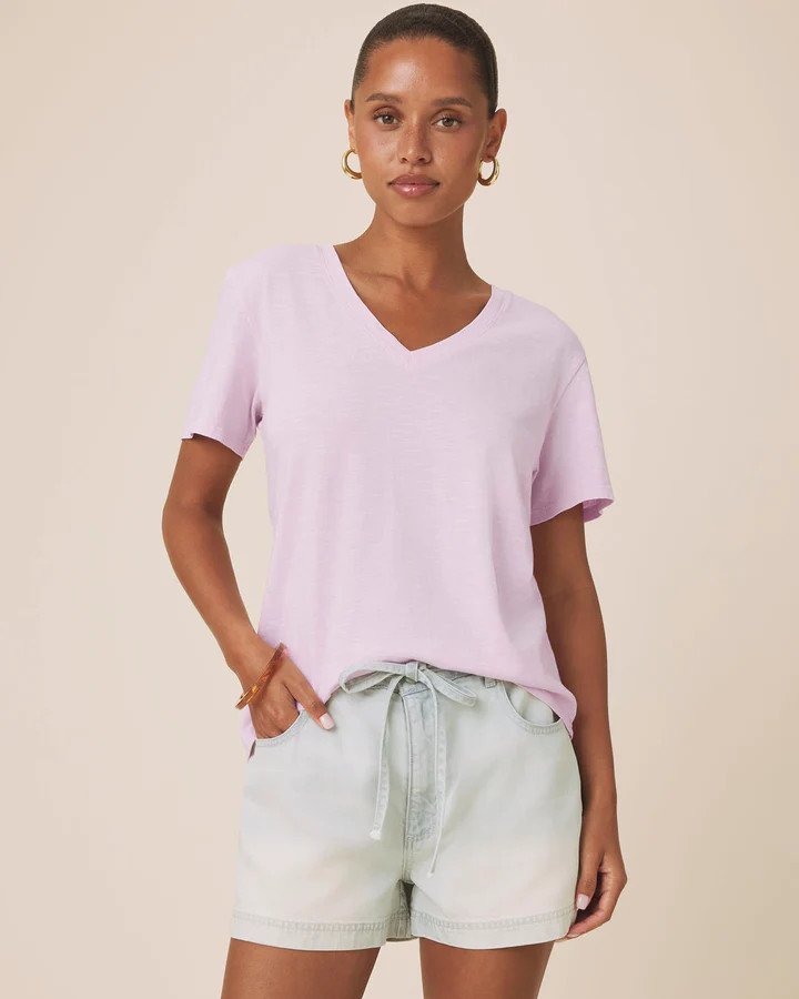 Louisa Boyfriend V-Neck Tee | Splendid