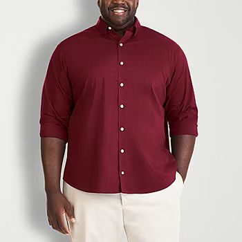 Van Heusen Big and Tall Mens Regular Fit Long Sleeve Plaid Button-Down Shirt | JCPenney