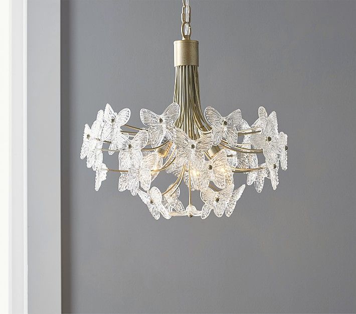 Monique Lhuillier Crystal Butterfly Chandelier | Pottery Barn Kids