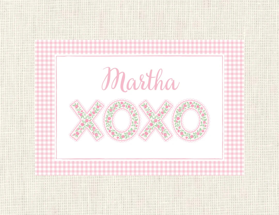 Personalized Valentine's Day Placemat / Valentine Easter Placemat - Etsy | Etsy (US)