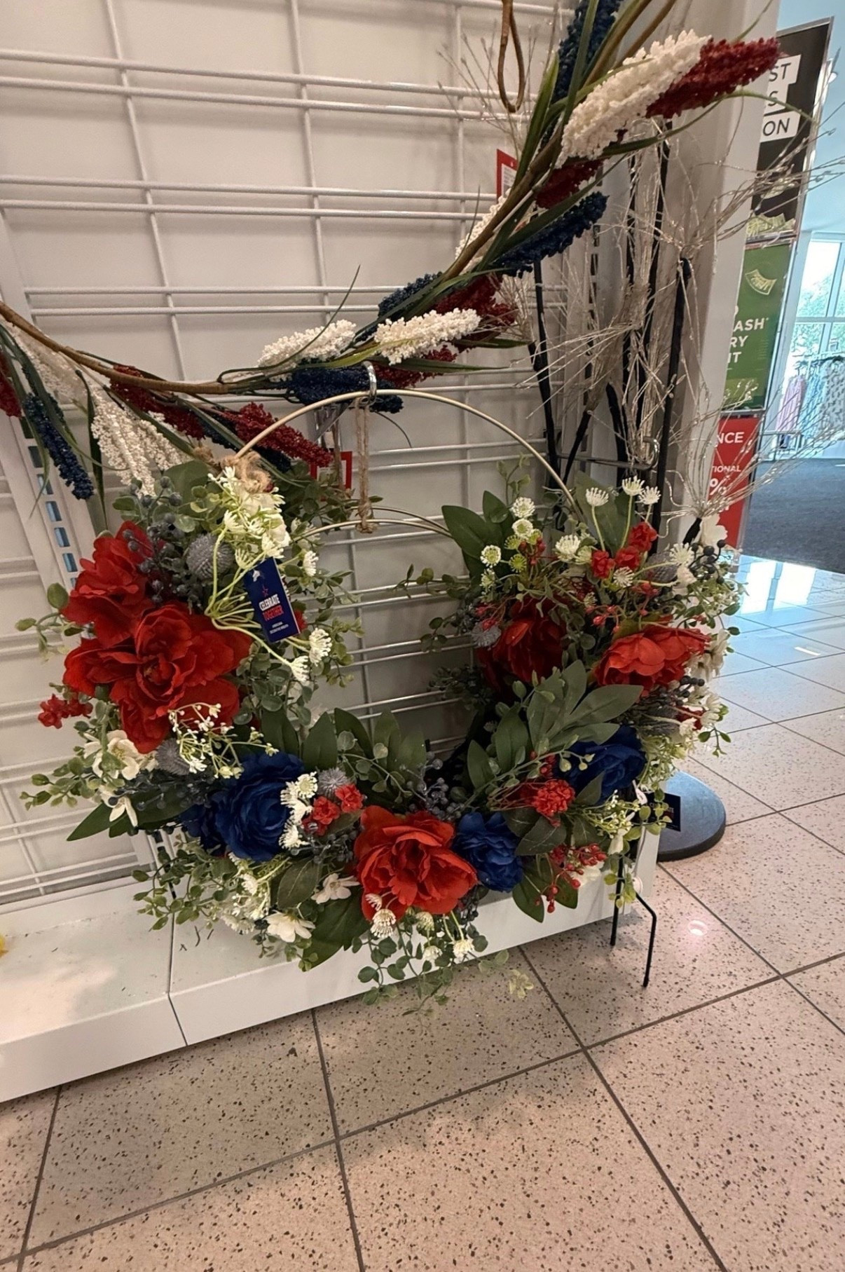 Celebrate Together™ Americana Asymmetrical Botanical Artificial Wreath – Kohl’s

Red, white & blue done RIGHT 🇺🇸🌸✨ This asymmetrical botanical wreath from @Kohl's is giving all the patriotic vibes without looking cheesy — it’s actually gorgeous 😍 The lush red roses, navy blooms, white florals, and eucalyptus greenery make it look SO high-end for the price!

Currently on sale for $27.99 (was $49.99!) so you’re basically stealing it 👀🛒 This would look stunning on a front door, above a mantle, or as a statement piece for your 4th of July setup! 🎆

#PatrioticWreath #AmericanaDecor #4thOfJulyDecor #FourthOfJuly2026 #RedWhiteAndBlue #KohlsHome #KohlsFinds #FrontDoorDecor #WreathDecor #HomeDecorFinds #SummerDecor #LTKHome