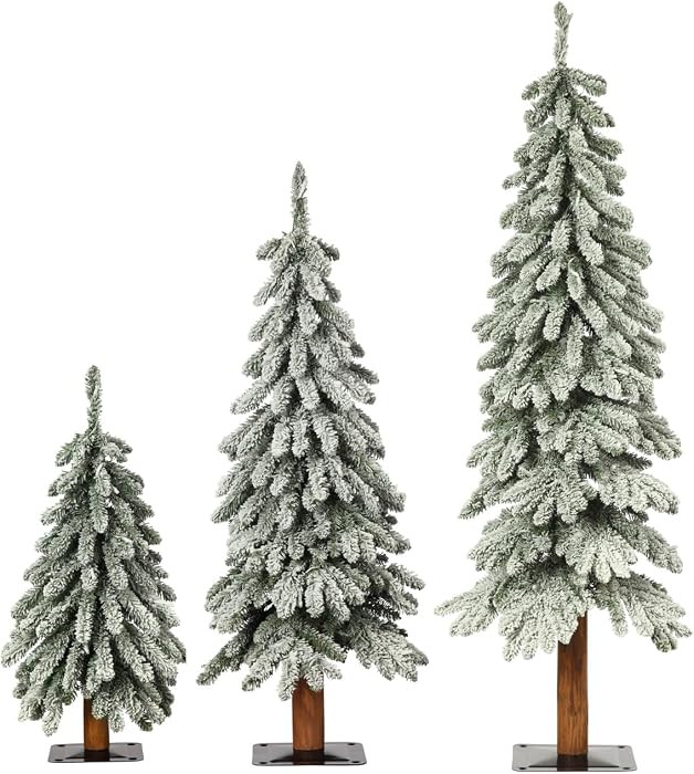 Haute Decor Alpine Christmas Tree Collection - Set of 3 Trees (2 ft., 3 ft, 4 ft) | Amazon (US)