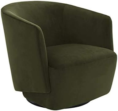Amazon Brand - Rivet Coen Modern Velvet Upholstered Accent Swivel Chair, 30"W, Forest Green | Amazon (US)