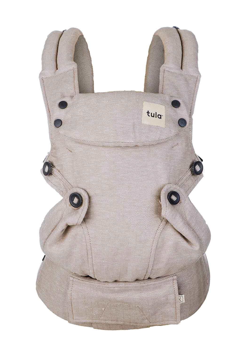 Linen Explore Baby Carrier in Sand Tan - Baby Tula Linen Collection | Baby Tula