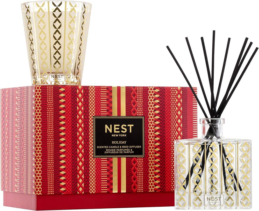 NEST New York Holiday Classic Candle & Reed Diffuser Set, Multicolour | Amazon (US)