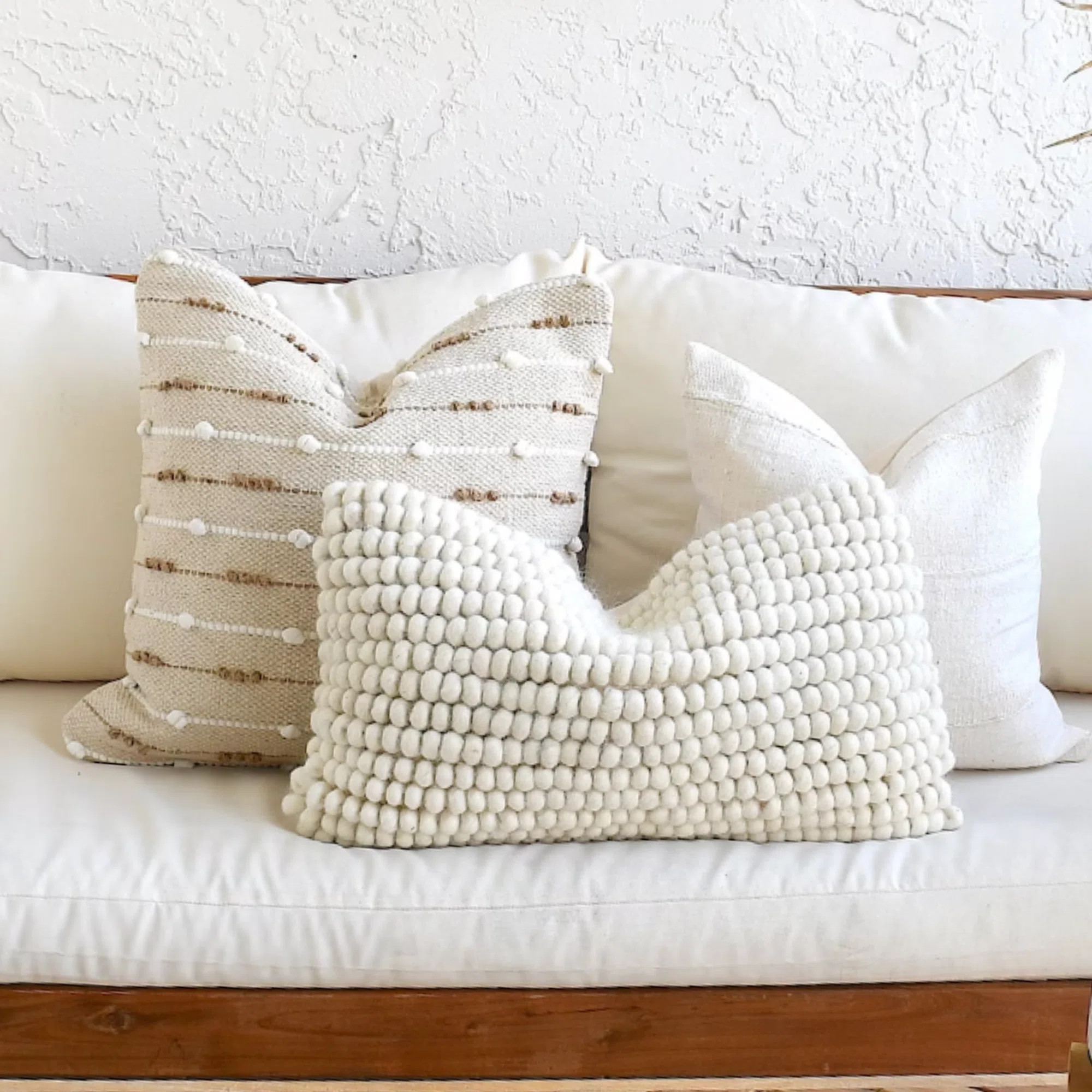 3 Pieces Textured Pillow Covers | Wayfair North America