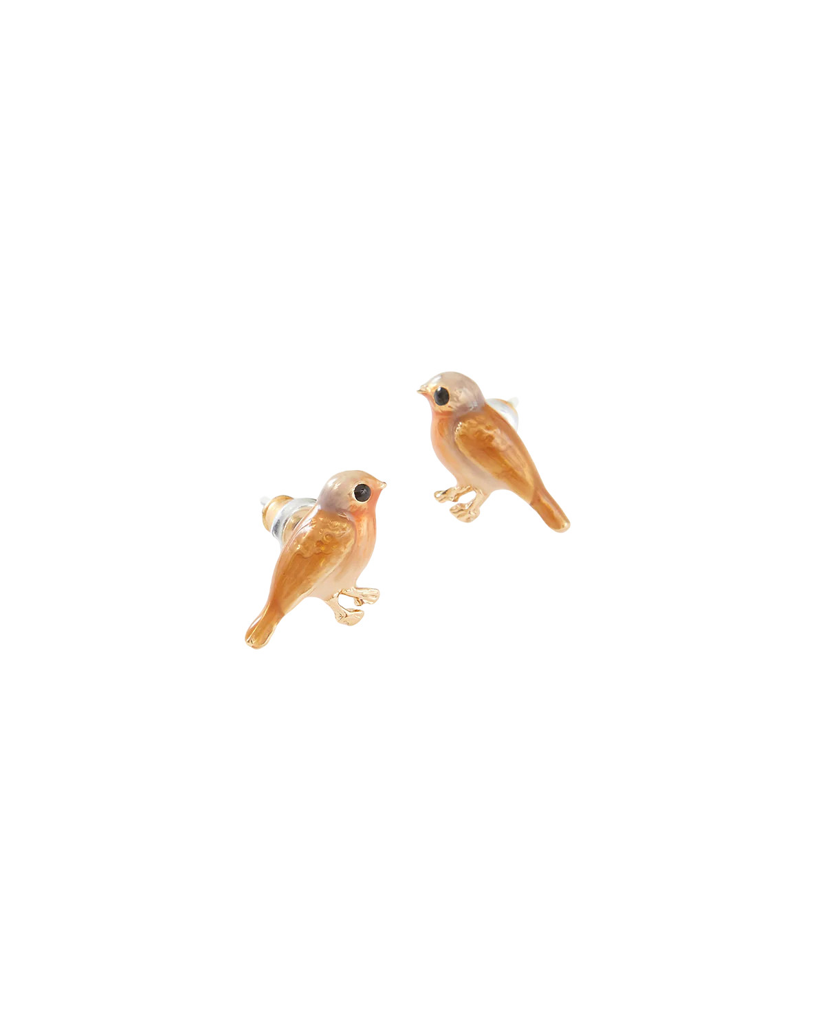 Enamel Robin Earrings | Fable England