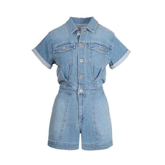 Jessica Simpson Women's Denim Romper, Sizes XS-XL | Walmart (US)
