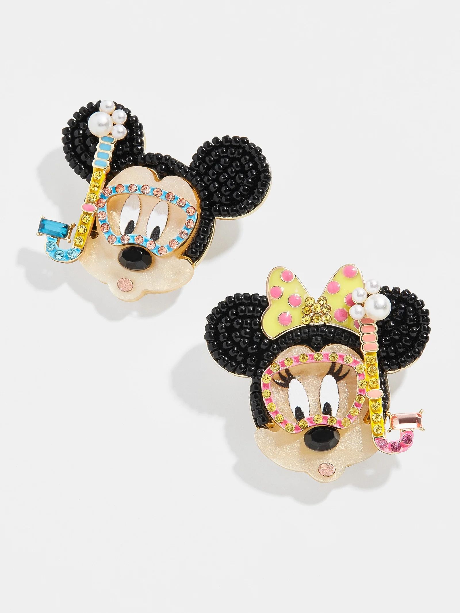 Mickey Mouse and Minnie Mouse Disney Snorkel Earrings - Multi | BaubleBar (US)
