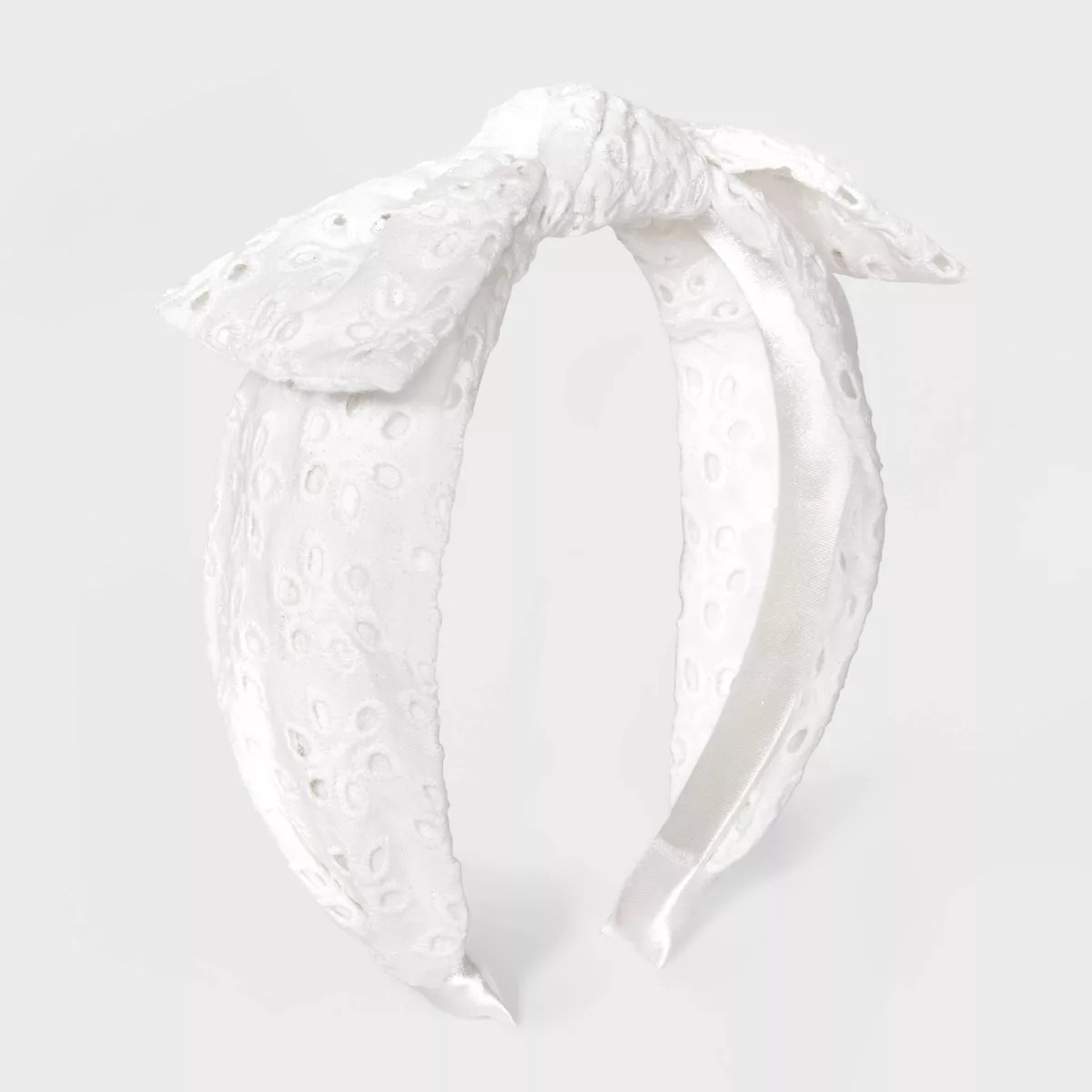 Girls' Eyelet Headband with Bow - Cat & Jack™ White | Target