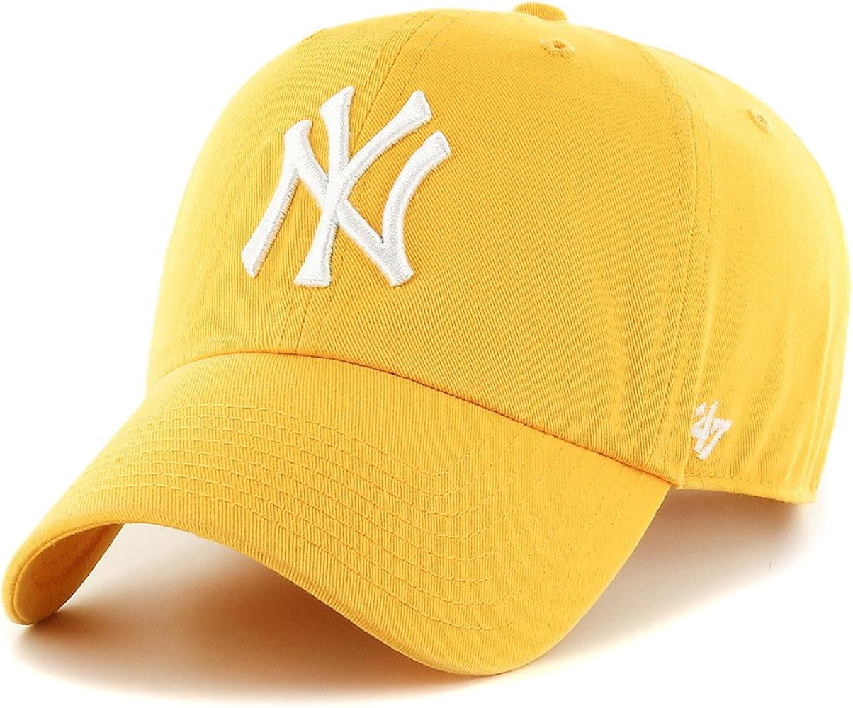 '47 Brand Adjustable Cap - Clean UP New York Yankees Yellow | Amazon (US)