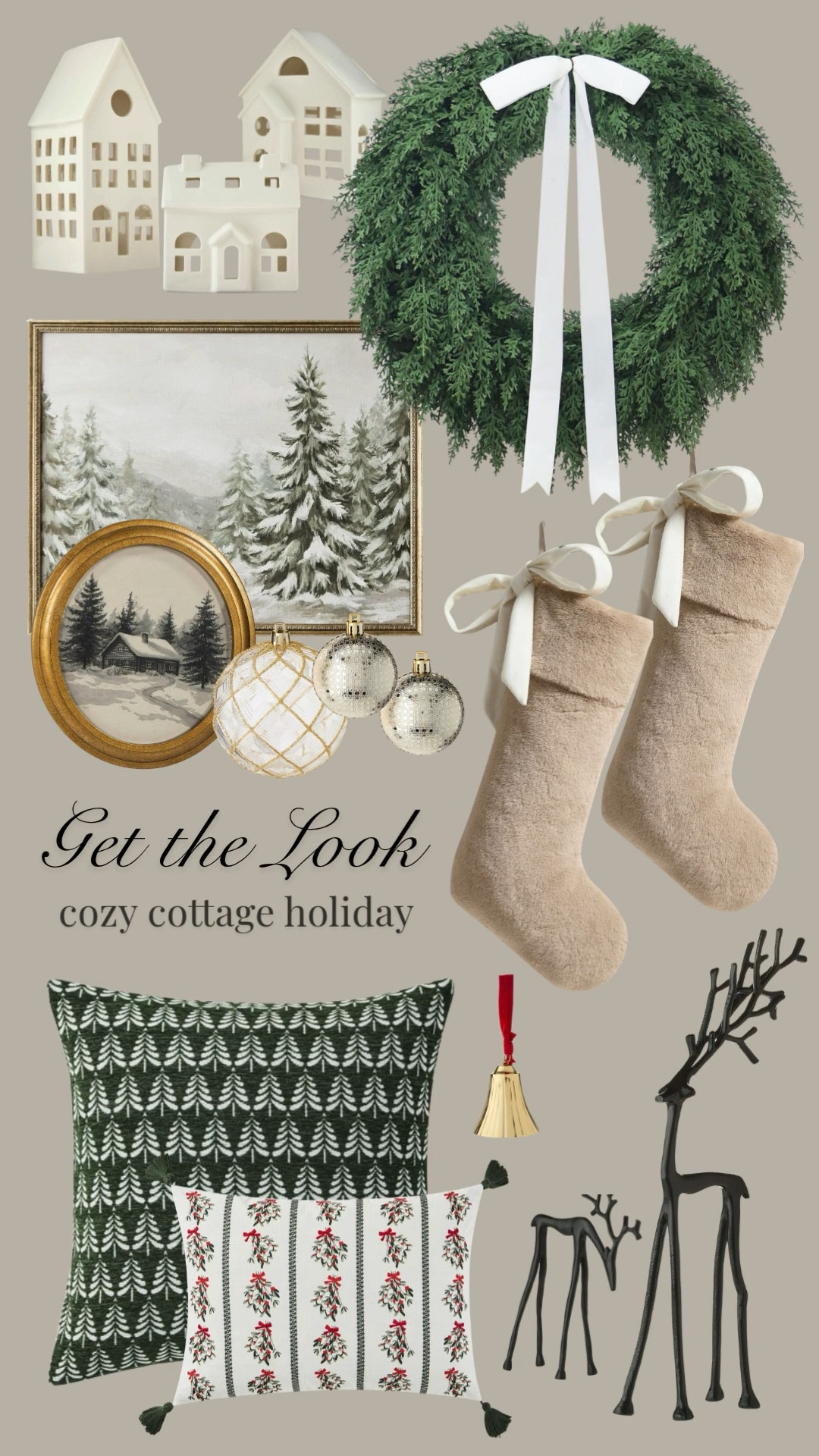 My favorite picks from the holiday home decor collection at Walmart! Grab these cozy cottage favorites while you can! Stockings, artwork, candlesticks, candle, ornament, reindeer, cedar, pine, wreath, garland, bells, christmas tree, throw blanket, pillow, houses, holiday gift, gift list

#LTKHoliday #LTKHome #LTKSeasonal