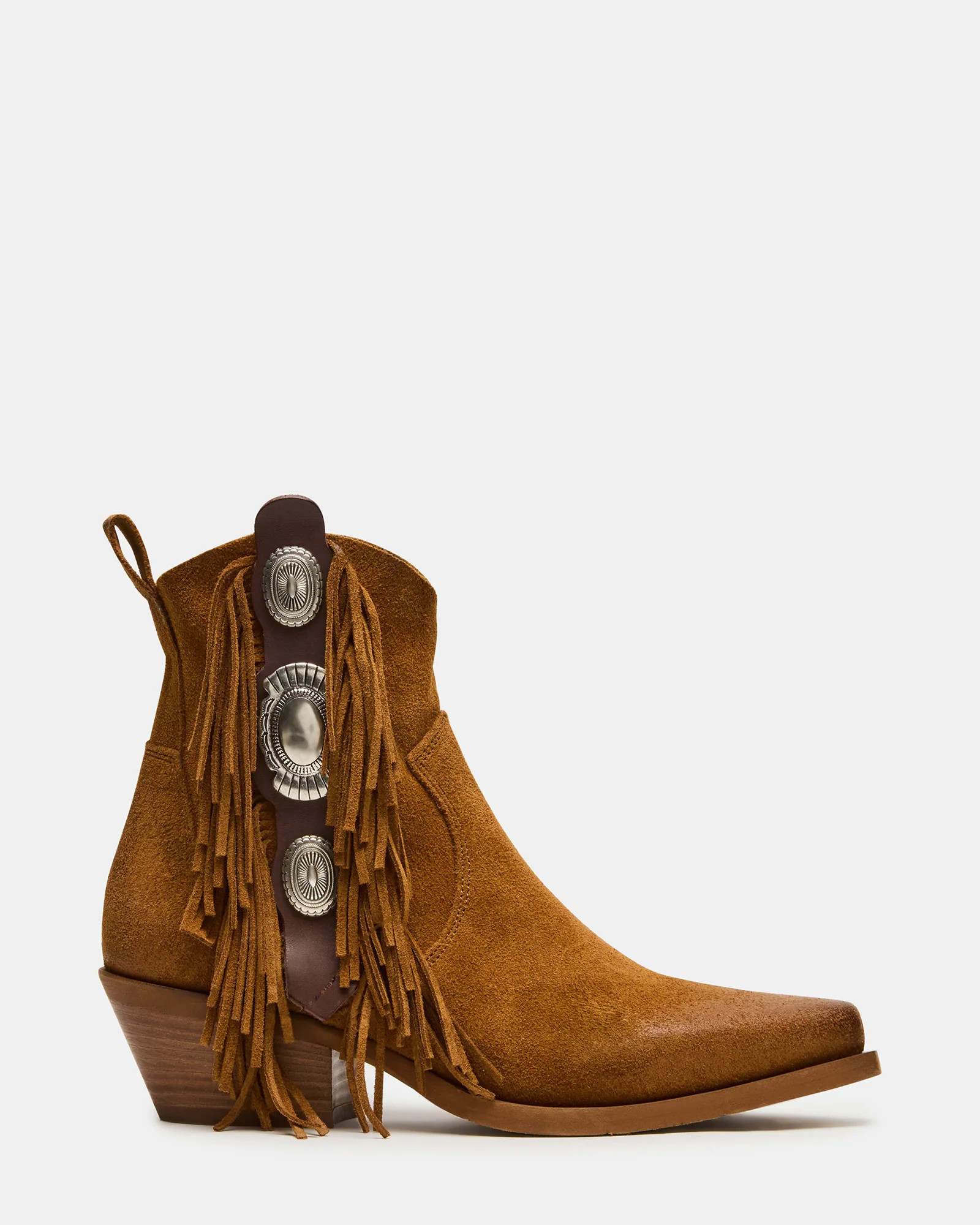 Steve Madden Women's Laramie Block Heel Booties - Chestnut Suede - Size 6 - Leather | Steve Madden (US)