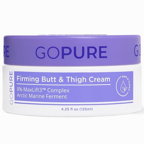 goPure Firming Butt & Thigh Cream – Smooths the look of dimpled texture, fades the look of stretch marks - Clinically Tested | Amazon (US)