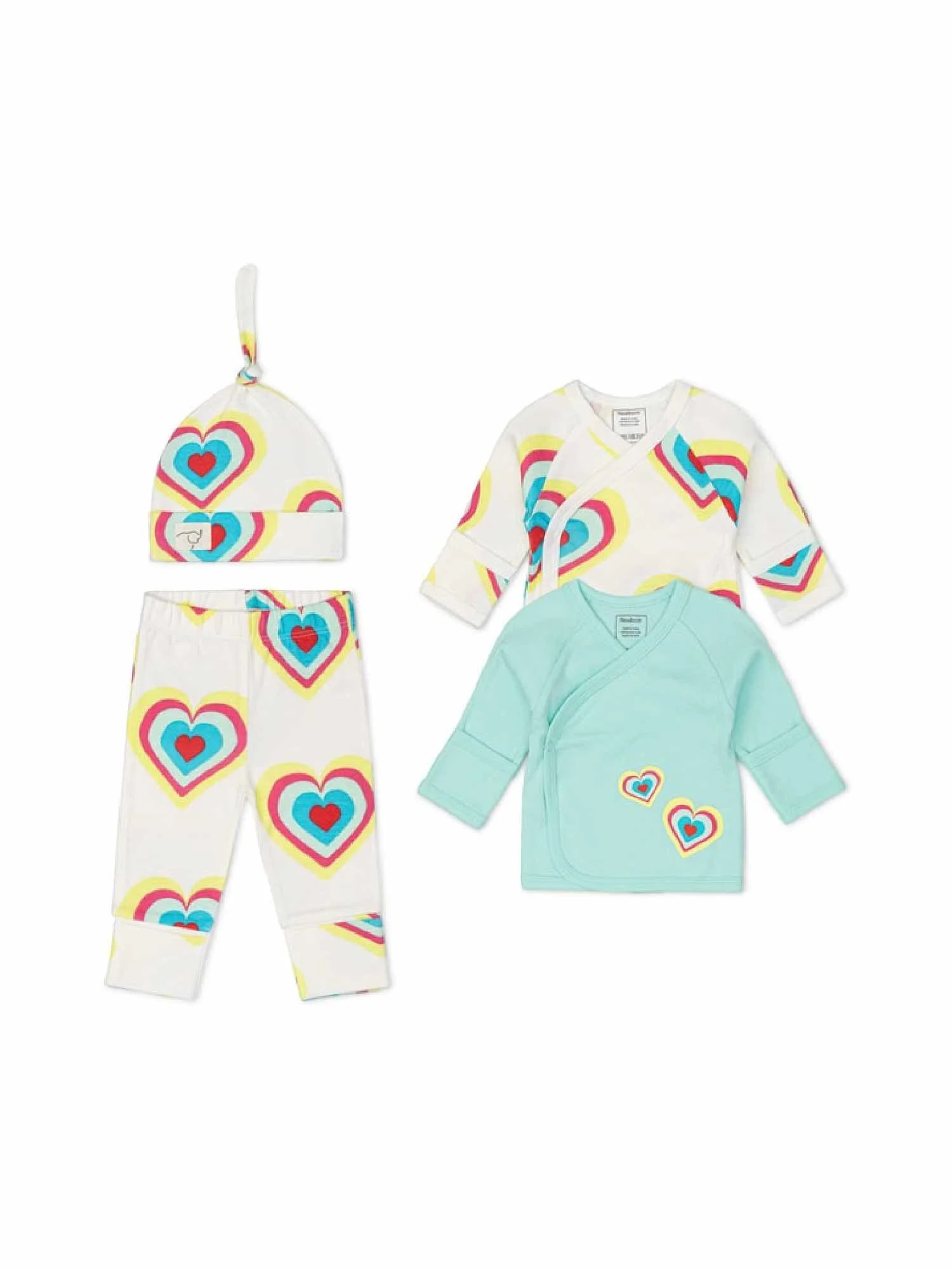 Paris Hilton x Monica + Andy Organic Cotton Baby 4 Piece Cuddle Box Gift Set, Sizes Preemie-0-3 M... | Walmart (US)