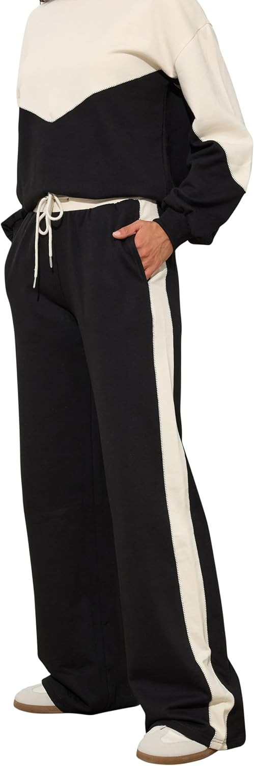 Long Tall Sally LTS Tall Womens Black Side Stripe Jogger Black | Amazon (US)