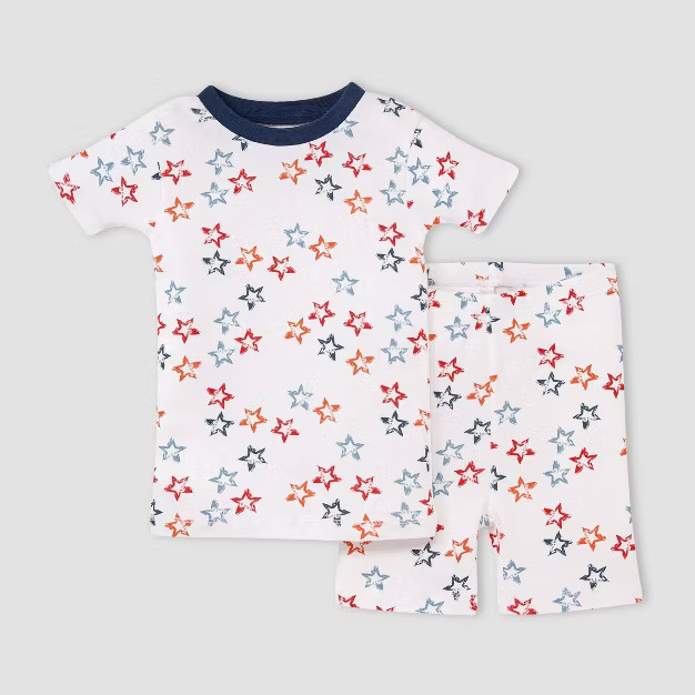 Burt's Bees Baby® Toddler Patriotic Celebration Snug Fit Pajama Set - Dark Blue | Target