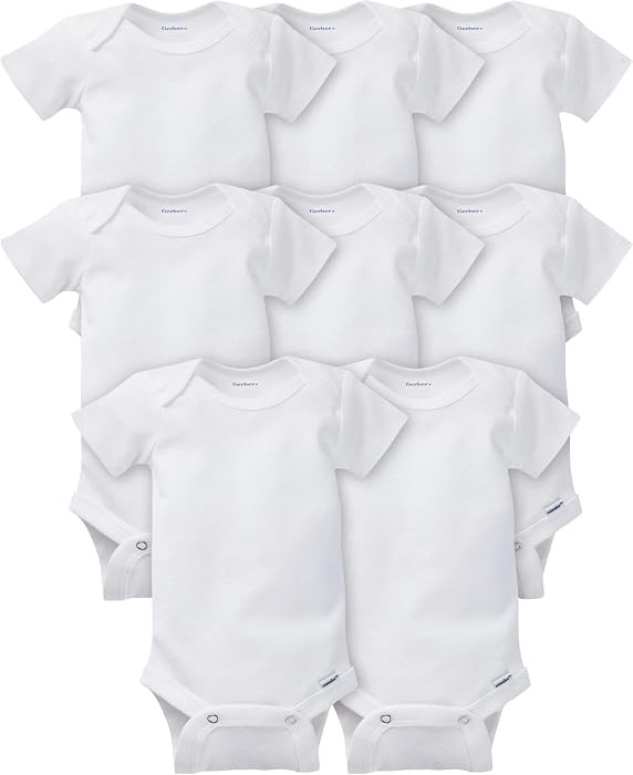 Gerber Baby Boys and Girls' 8-pack Short Sleeve Onesies Bodysuits | Amazon (US)